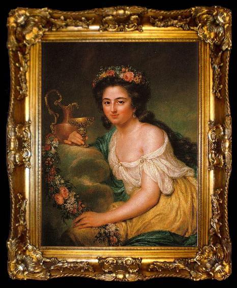 framed  anna dorothea therbusch Henriette Herz by Anna Dorothea Lisiewska, ta009-2